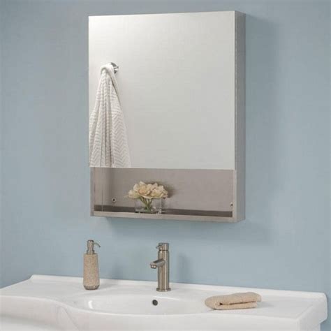 dawson stainless steel medicine cabinet brushed stainless steel|Signature Hardware Dawson Stainless Steel Double Door .